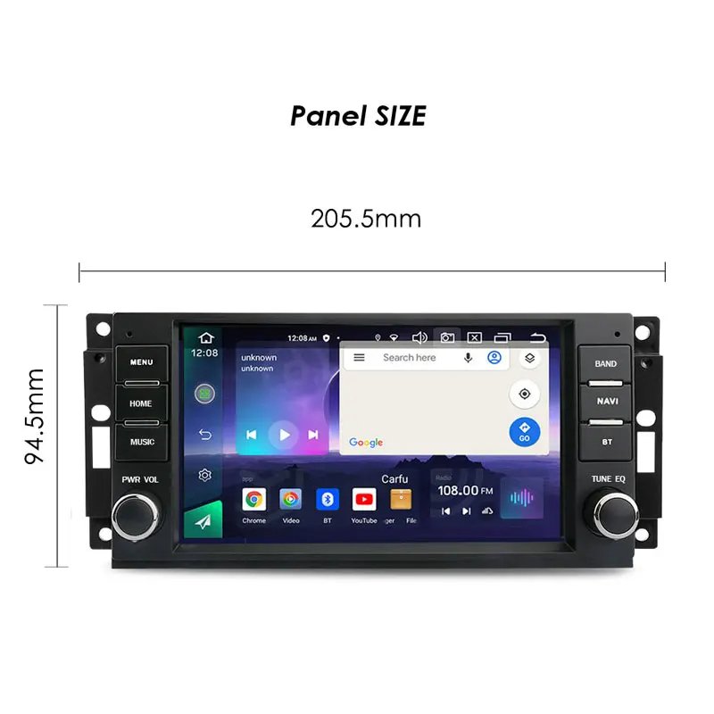 Jeep Wrangler Android Multimedija (2007–2015)