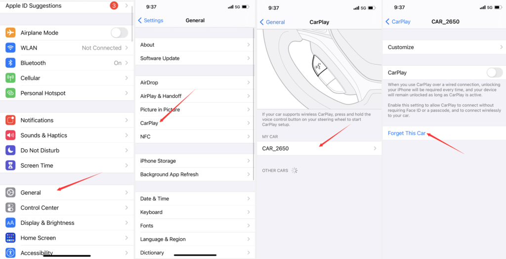 CarPlay ir Android Auto Naudojimas