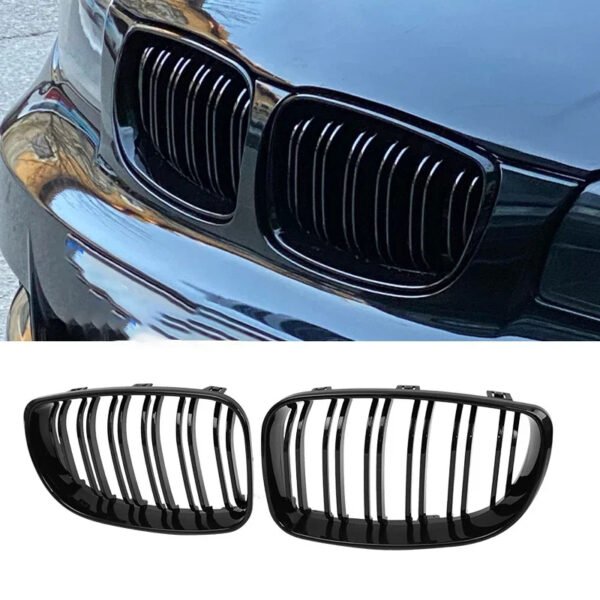 BMW E81, E87 Juodos Dvigubos Grotelės - Image 6