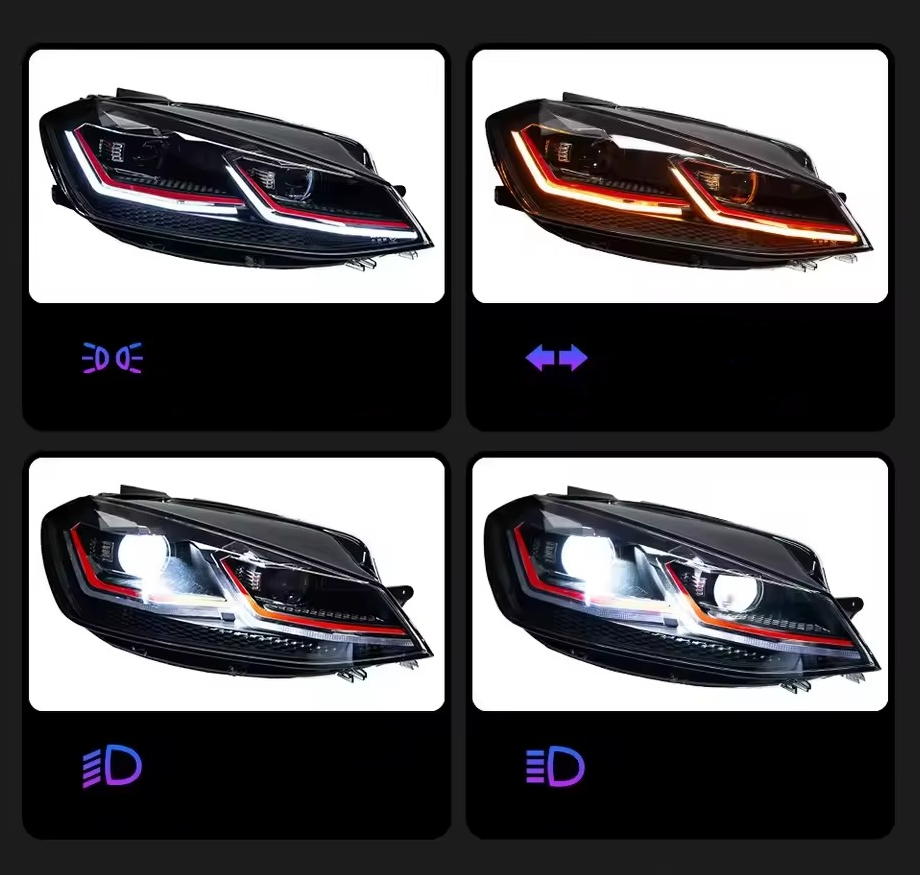 VW Golf 7 LED Žibintai