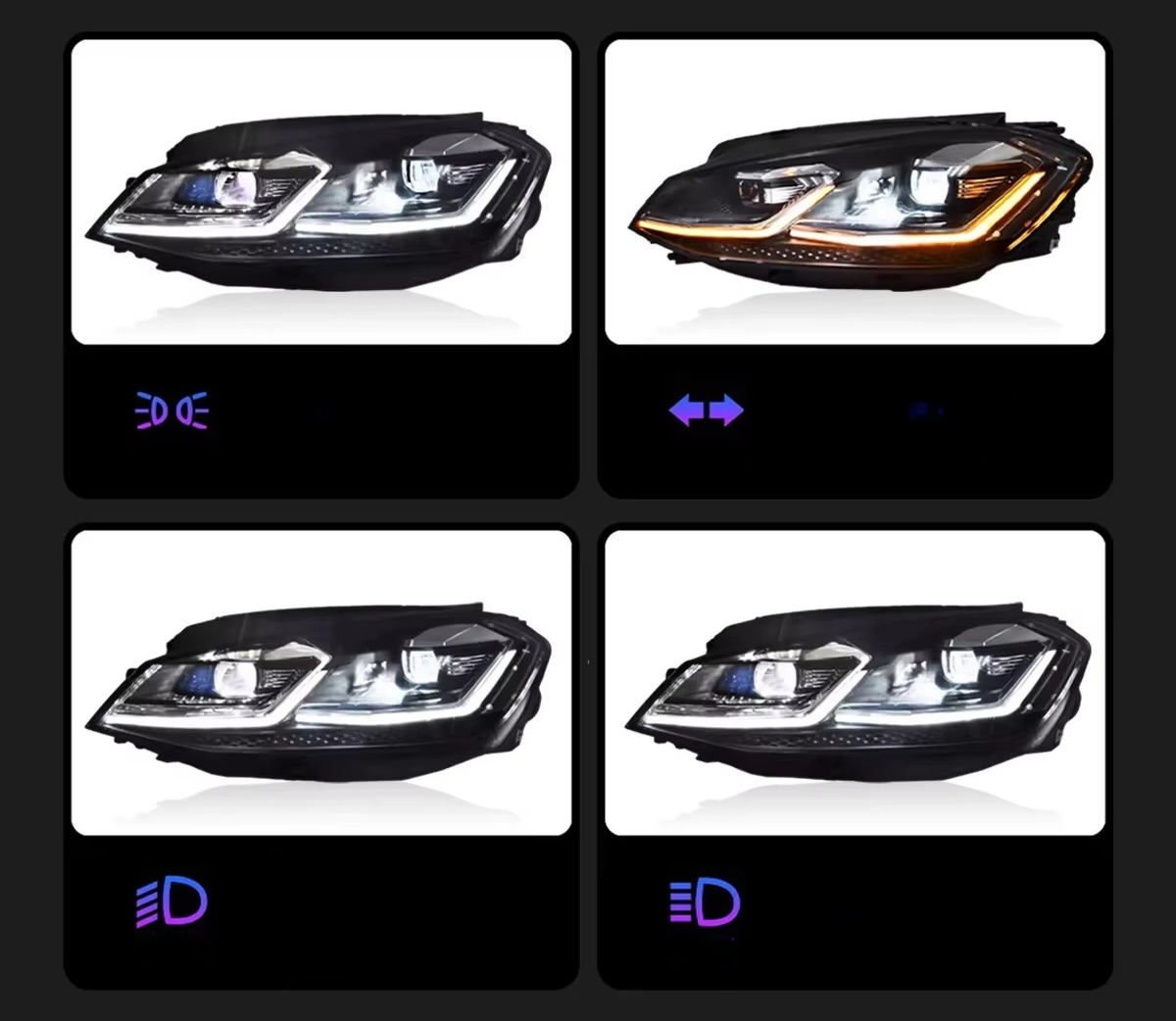 VW Golf 7 LED Žibintai