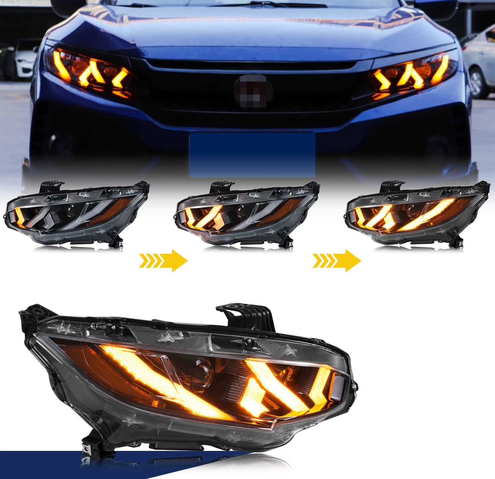 Honda Civic LED Žibintai 