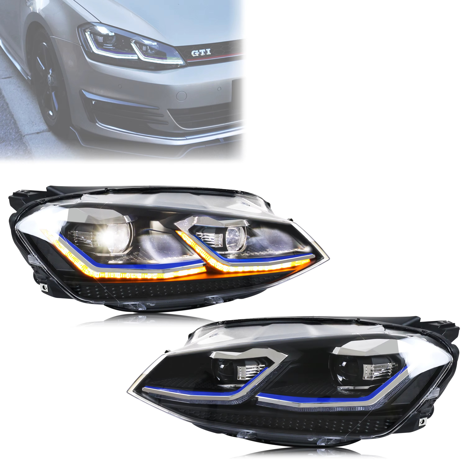 VW Golf 7 LED Žibintai