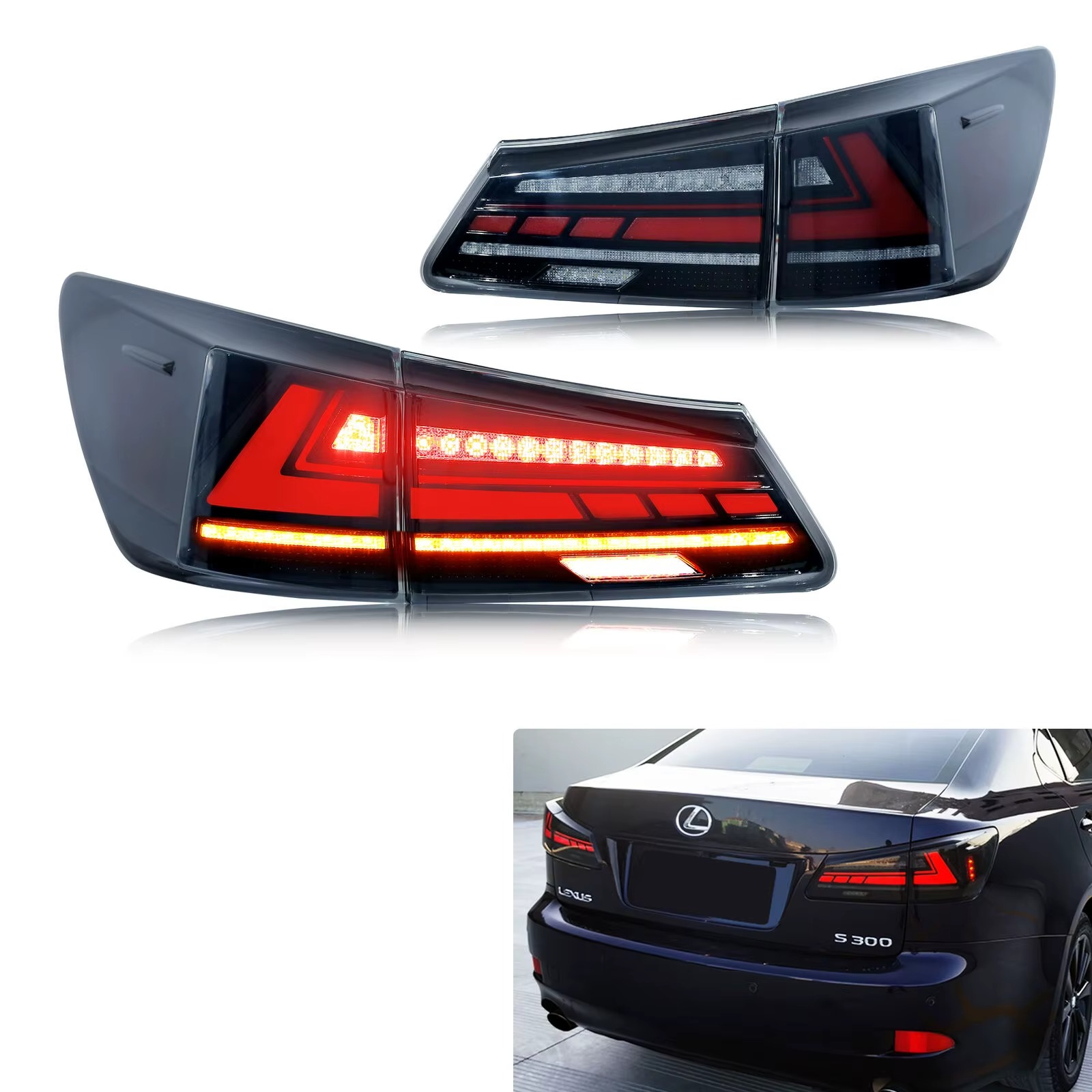 Lexus IS350 Galiniai LED Žibintai