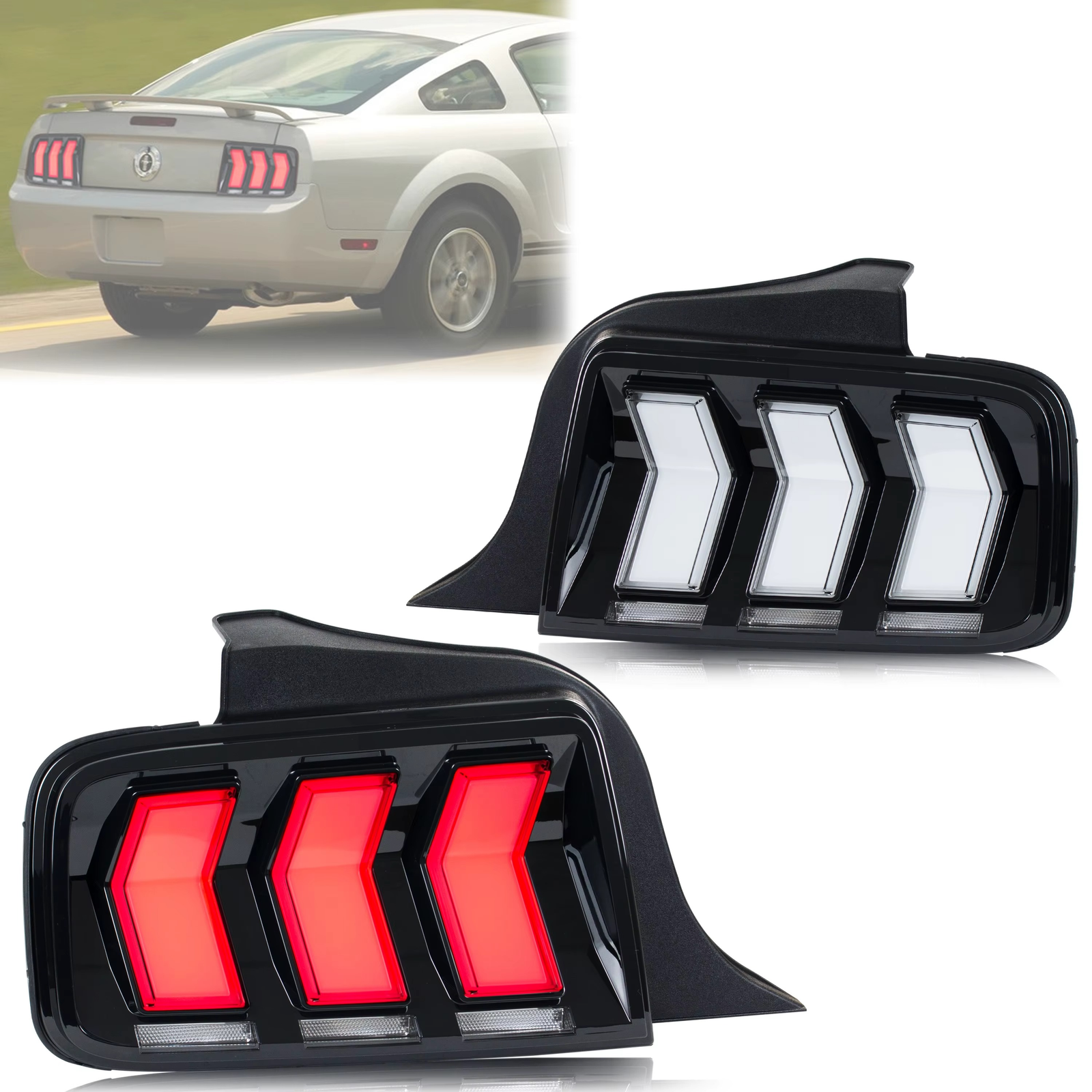 Mustang S197 Galiniai LED Žibintai