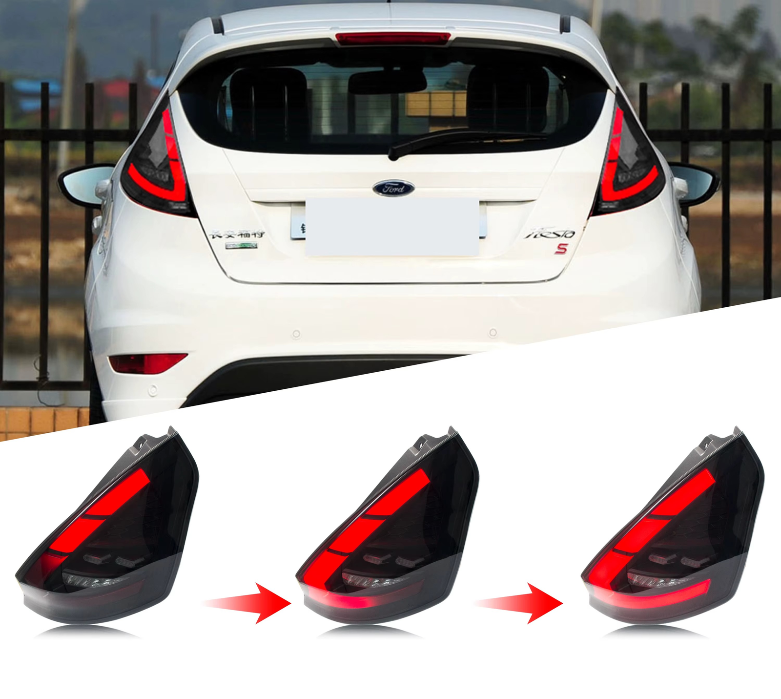 Ford Fiesta Galiniai LED Žibintai 