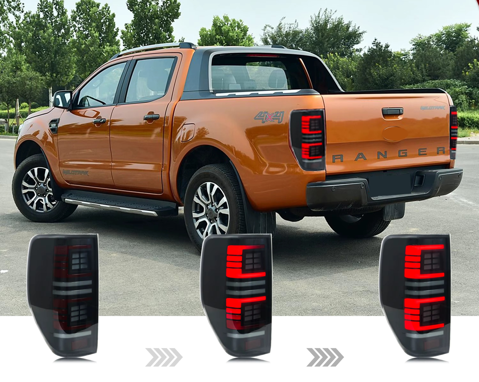 Ford Ranger Galiniai LED Žibintai 