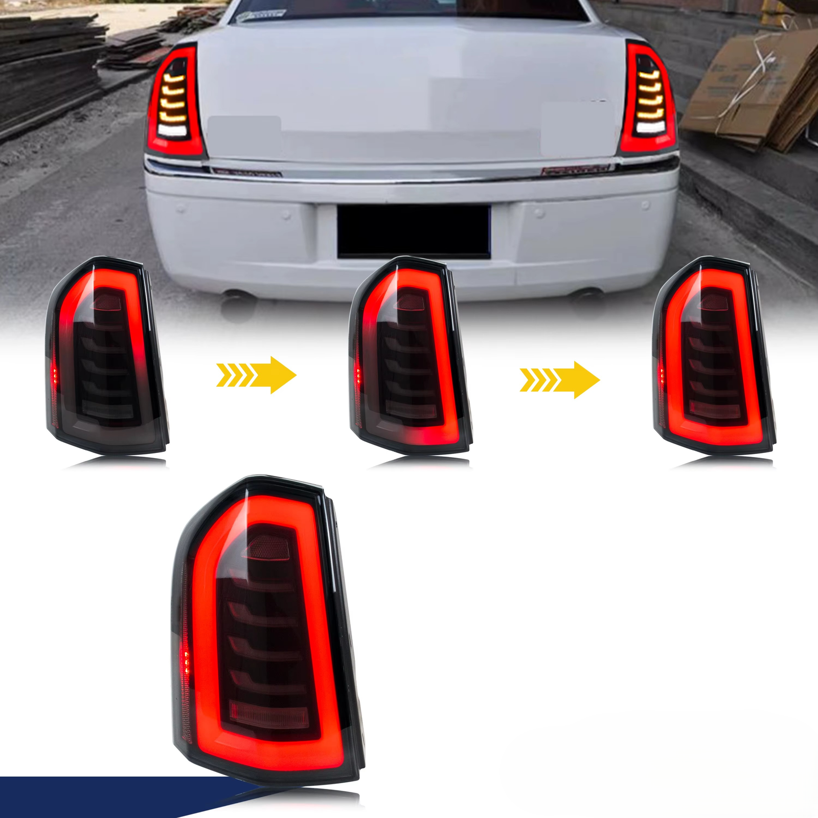 Chrysler 300 Galiniai LED Žibintai