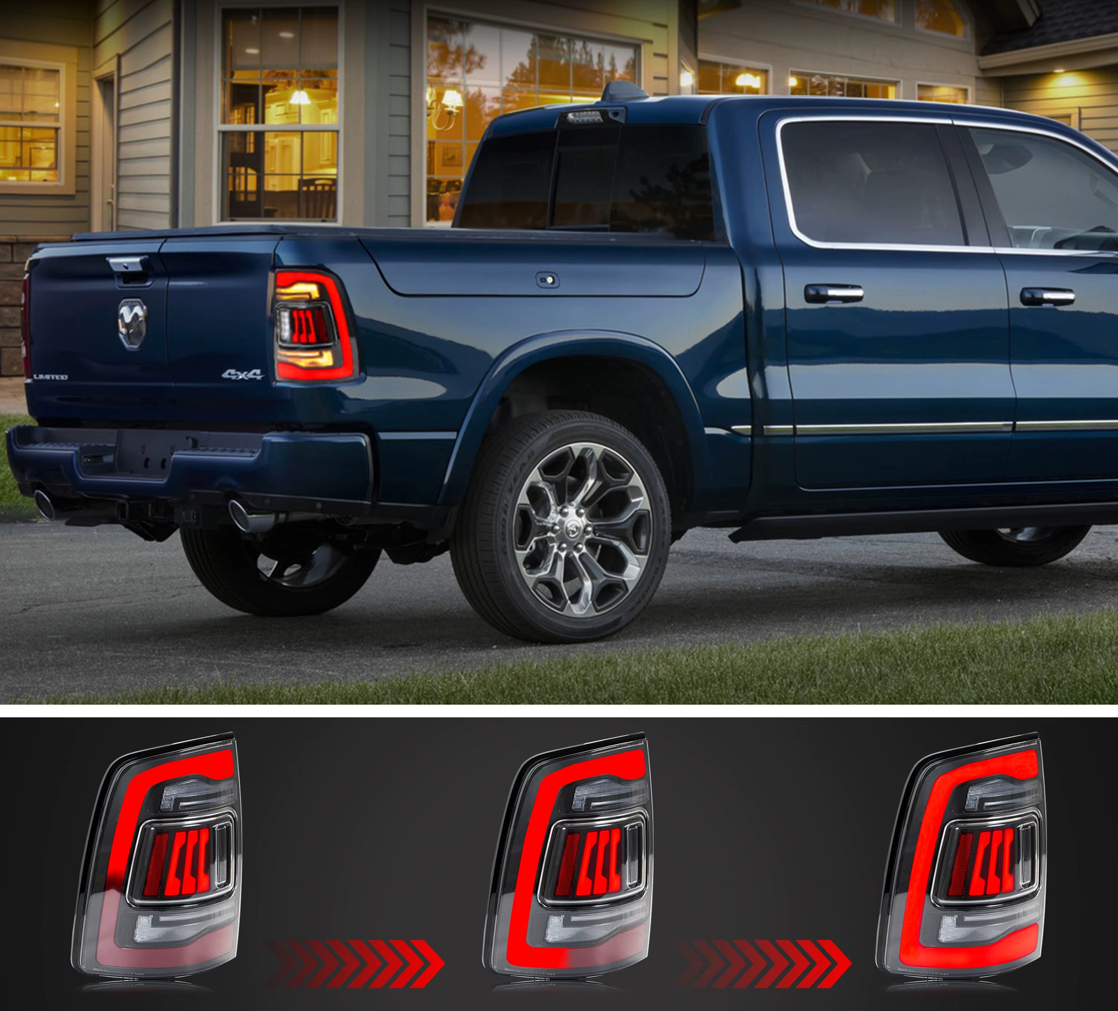 Dodge Ram Galiniai LED Žibintai