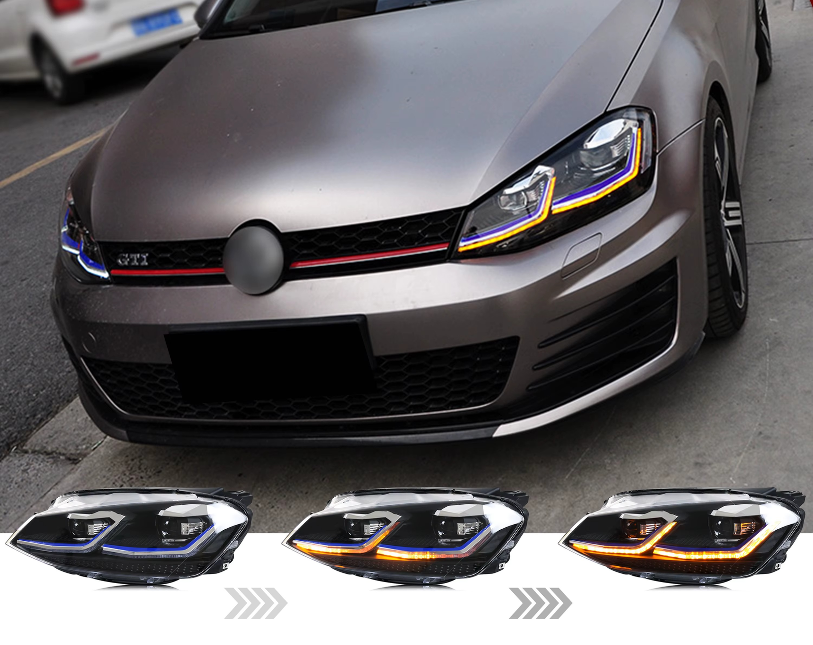 VW Golf 7 LED Žibintai
