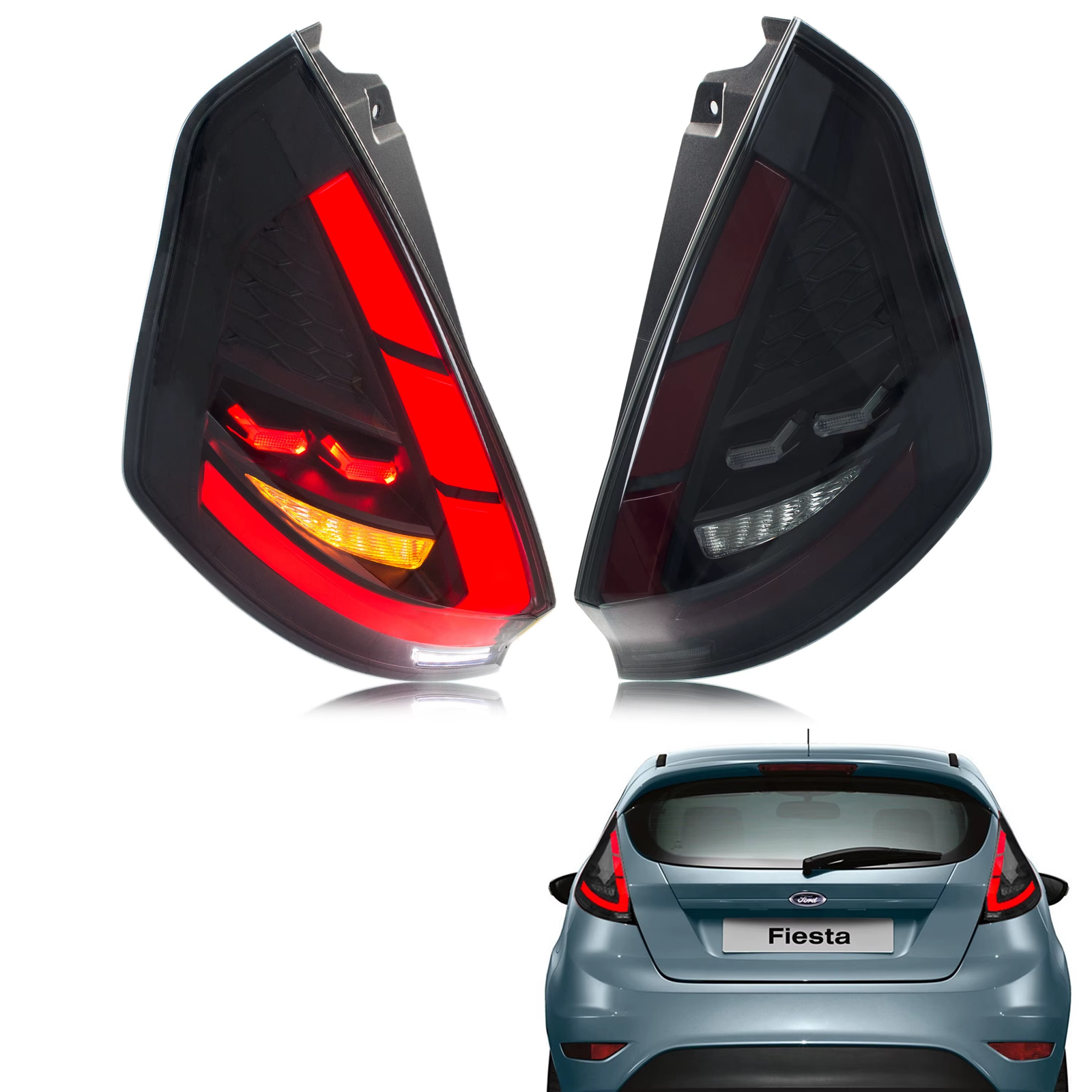 Ford Fiesta Galiniai LED Žibintai 