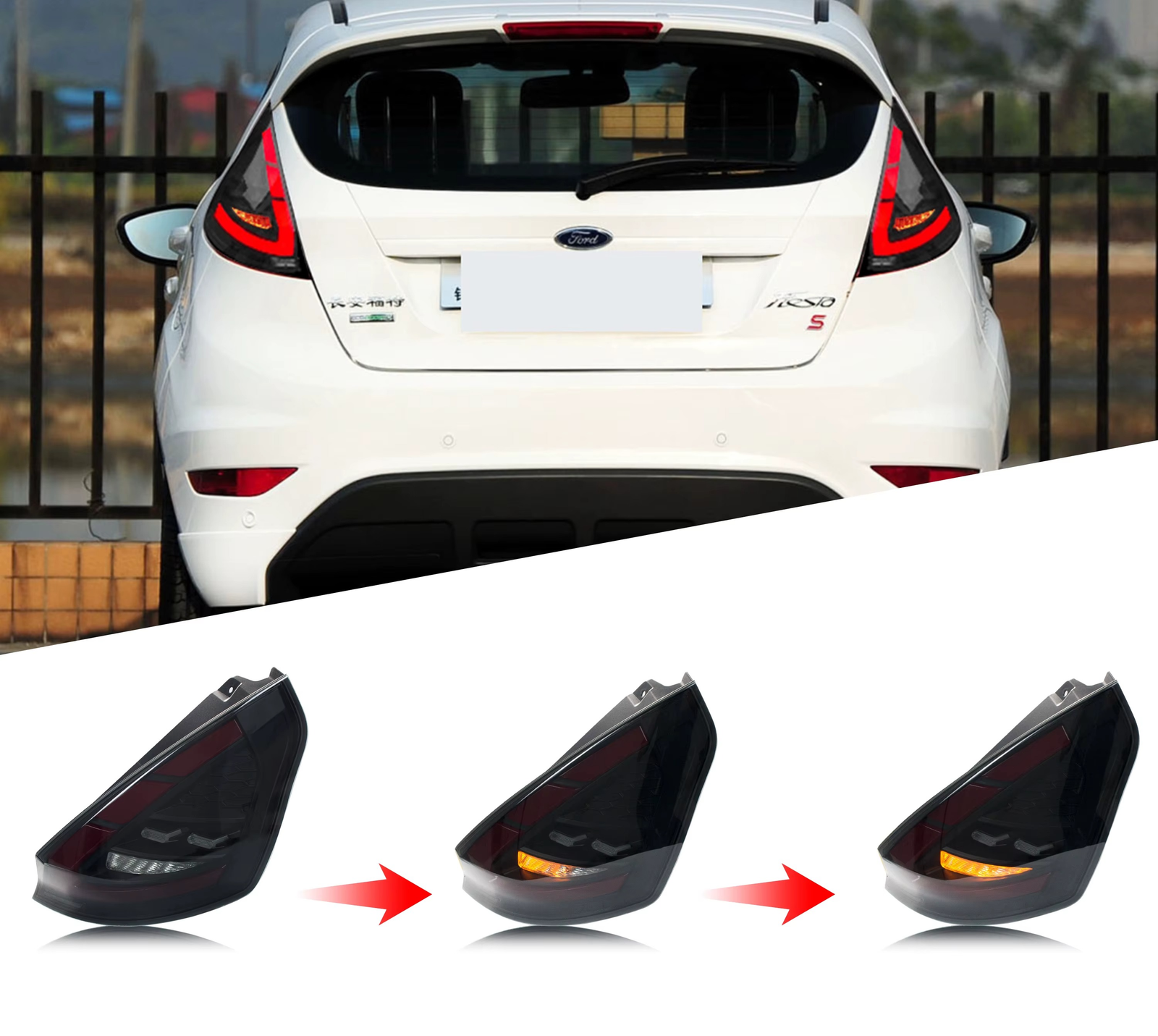 Ford Fiesta Galiniai LED Žibintai 