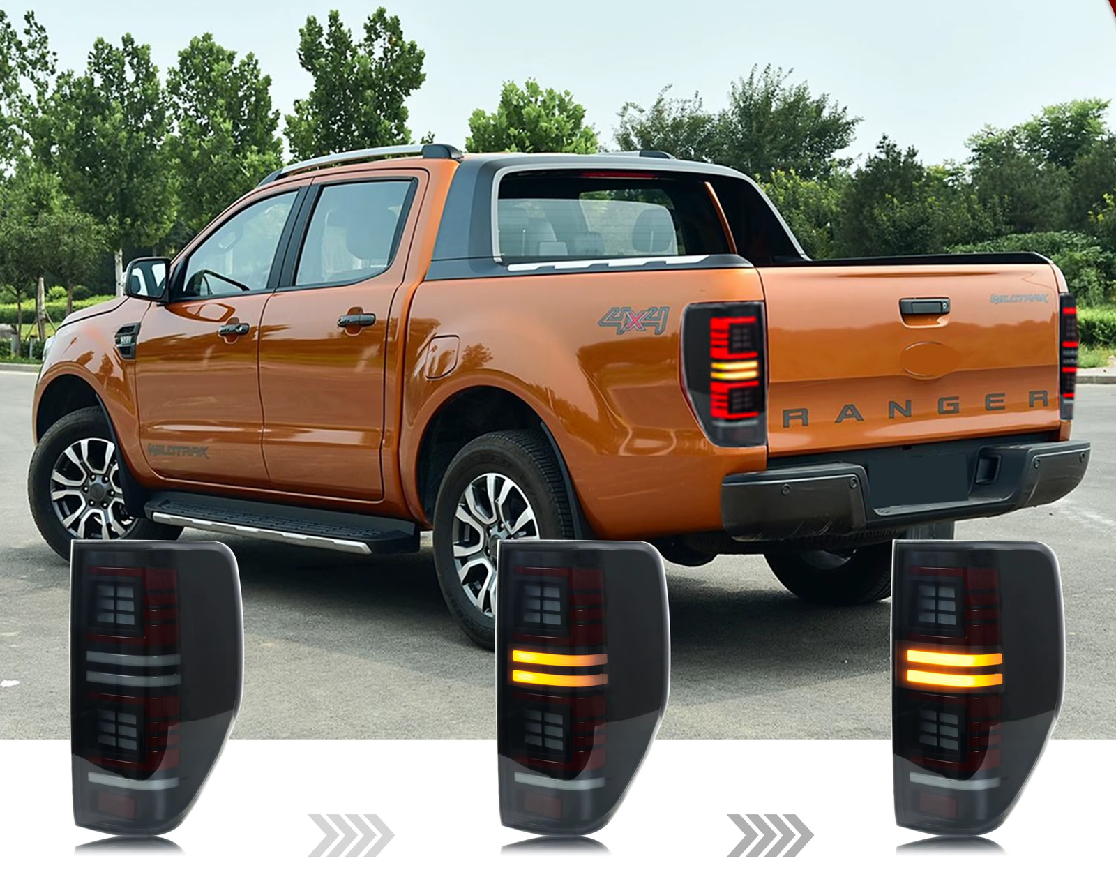 Ford Ranger Galiniai LED Žibintai 