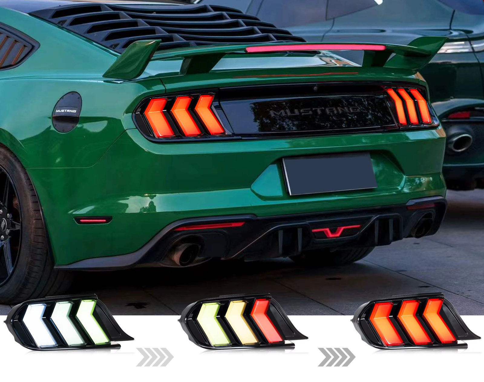 Mustang S550 Galiniai LED Žibintai