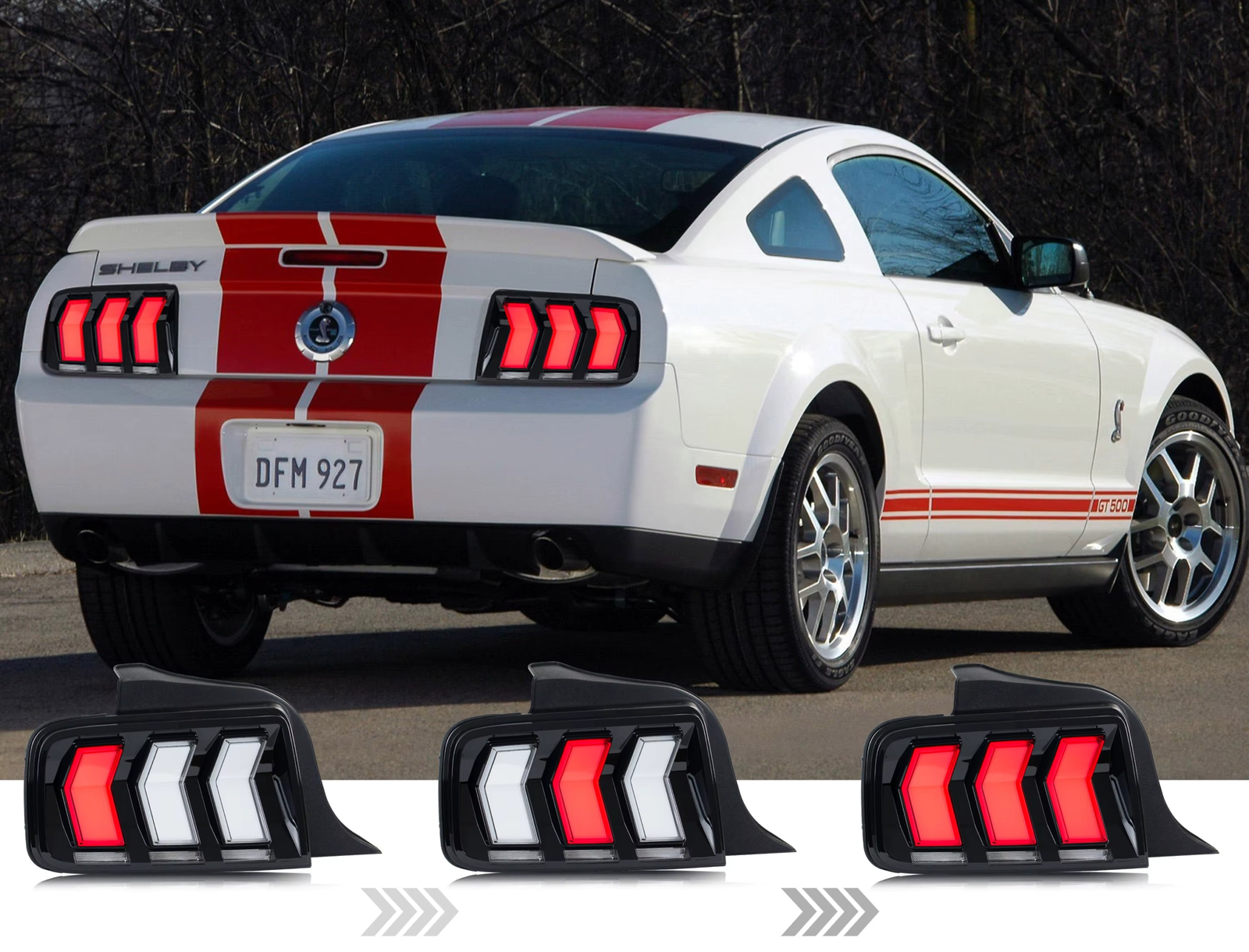 Mustang S197 Galiniai LED Žibintai