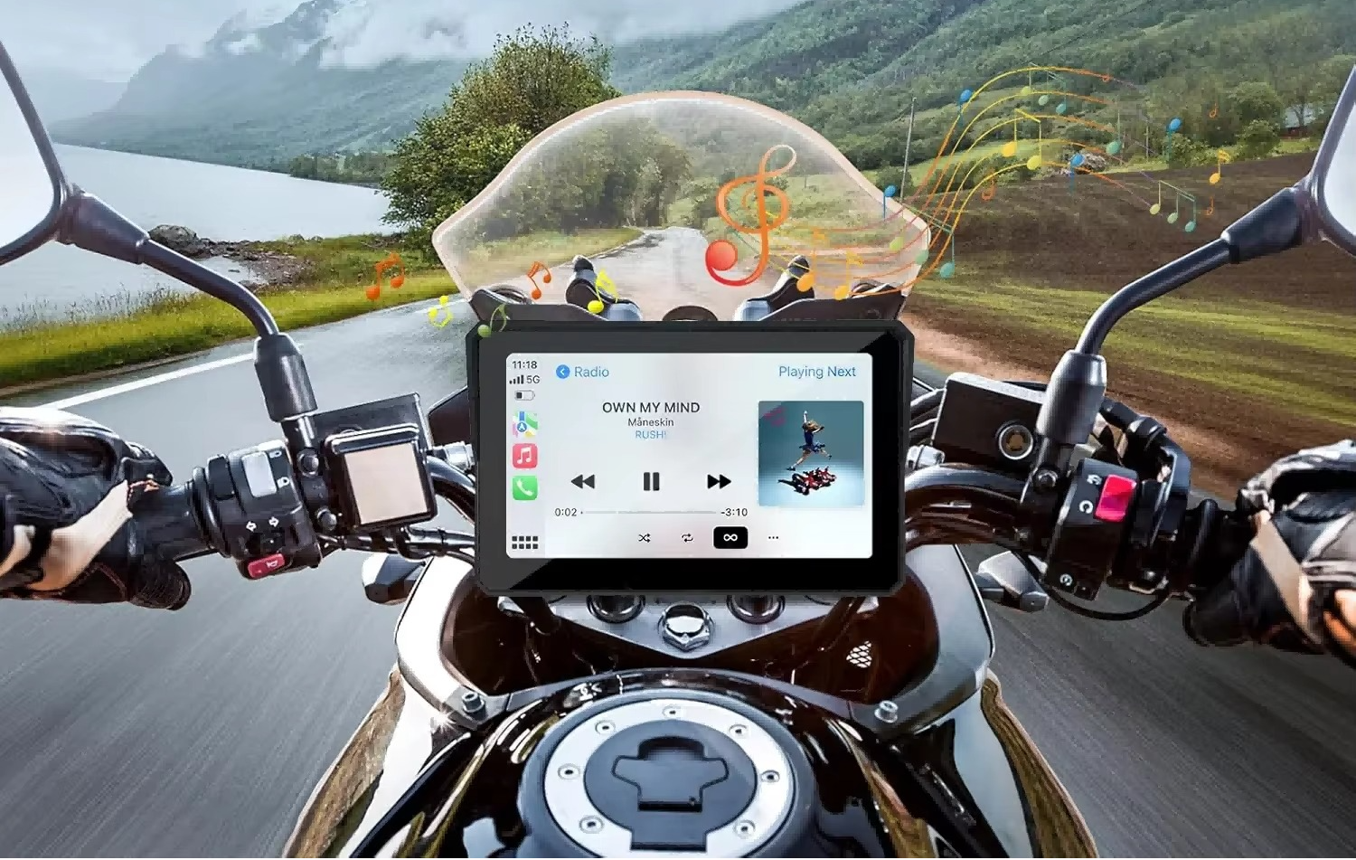 Motociklo CarPlay Ekranas