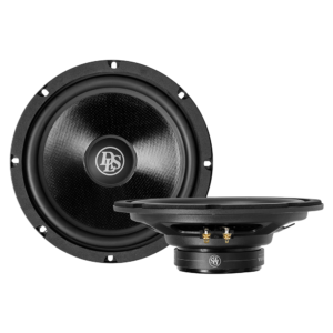 Large black subwoofer with surrounding mounting frame and a separate back component, user-ready for car audio systems.