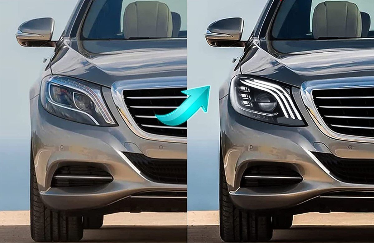 Mercedes W213 Priekiniai LED Žibintai