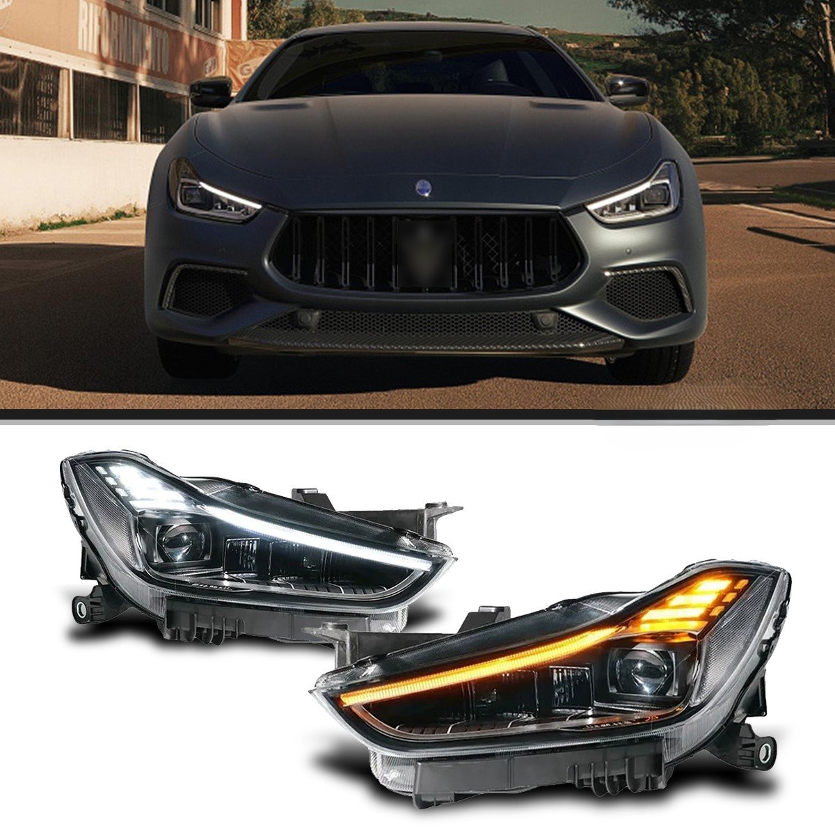 Maserati Ghibli Priekiniai LED Žibintai